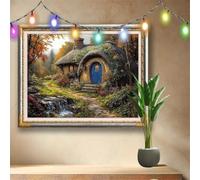 House Diamond Art Kits for Adults,5D Full Drill DIY Diamond Painting Woods,Rhinestone Embroidery Arts Crafts,Cross Stitch Diamond Art for Home Wall Decor,Painting by Numbers Kit (50x40cm) 58F-4303