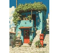 House Diamond Art, Street View 5D Diamond Painting Kits, DIY Cross Stitch Kits for Adults, Full Drill Crystal Art Pictures for Beginners, Autumn Decorations, Room Decor, Gifts for Women 20x28in N-7307