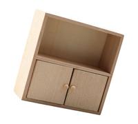 House Display Shelf Miniatures Wood Zakka Toy Pretend Play Realistic Model Cabinet Model Small Size Miniature Wooden Cabinets