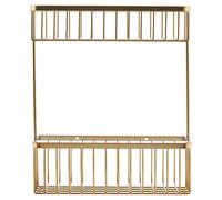House Doctor Bath bathroom shelf double 28x33 cm Brass