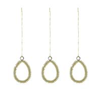 House Doctor Beads Easter hanging ornaments, 3-pack Champagne
