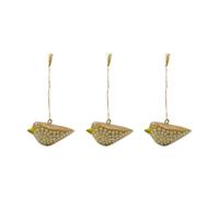 House Doctor Bird Easter hanging decoration 3-pack Yellow
