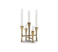 House Doctor Candle Stand Tristy, Brass Finish, 20 x 19 cm
