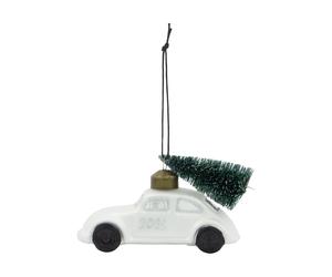 House Doctor Car Christmas ornament White-silver