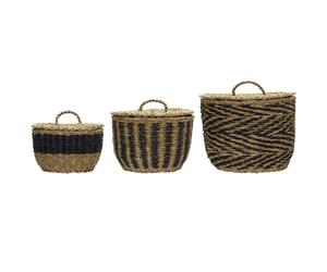 House Doctor - Cesto Storage Basket 3-pack, Multi - Multi