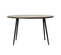 House Doctor - Club Dining Table Ø130 cm, Black Stained - Brown