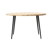 House Doctor - Club Dining Table Ø130 cm, Light Wood - Black