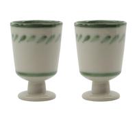 House Doctor - Diva Mug 2-pack With Foot, Green - Green