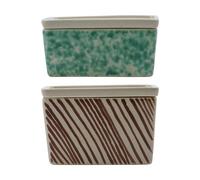 House Doctor Diva storage boxes 2 parts Green-brown