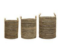 House Doctor - Dungi Storage Basket 3-pack, Black/Nature - Black