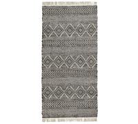 House Doctor - Ethnic Rug 90x200 cm, Black/Nature - Black