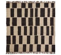House Doctor - Graph Rug 180x180 cm Black/Nature - Black