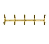 House Doctor - Hank Hook Rail With 5 Hooks, Gold - Golden