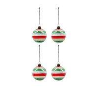 House Doctor Happy Christmas tree bauble Ø8 cm 4-pack Multi