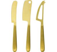 House Doctor - HDCheese Cheese Knife Set Gold 3-pack - Golden