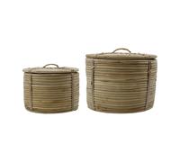 House Doctor House doctor basket with lid 2 parts Nature