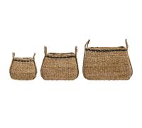 House Doctor - Laine Storage Basket 3-pack, Black/Nature - Black