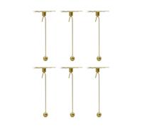 House Doctor Leaves candle holder 4-pack Antique brass colour