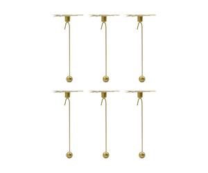 House Doctor Leaves candle holder 4-pack Antique brass colour