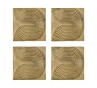 House Doctor List wall art 4-pack Antique brass