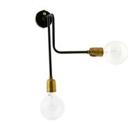 House Doctor - Molecular Wall Lamp, Black/Brass - Black