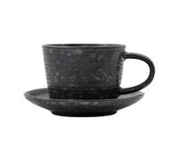 House Doctor Pion cup with saucer 23 lack-brown