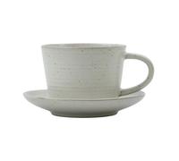 House Doctor Pion cup with saucer 23 rey-white