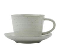 House Doctor Pion cup with saucer 23 rey-white