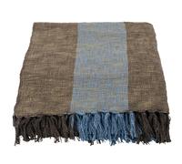 House Doctor - Ponra Bedspread 130x180 cm, Brown/Light Blue - Brown
