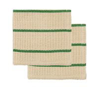 House Doctor Rena dishcloth Sand-green, 30x30 cm, 2-pack