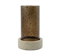 House Doctor Rivo candle holder 21.5 cm Brown