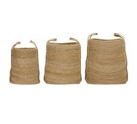 House Doctor - Stella Storage Basket 3-pack, Black/Nature - Natural