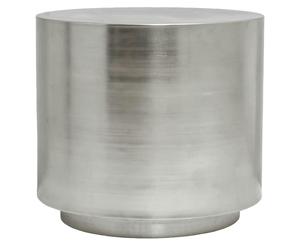 House Doctor - Step Side Table Ø50 cm, Brushed Silver - Brushed Silver