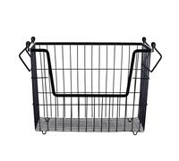 House Doctor TAW storage basket large matte black