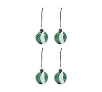 House Doctor Twister Christmas tree bauble Ø6 cm 4-pack Green-white