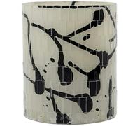 House Doctor - Vana Candle Holder Black/White 12.5 cm - Black