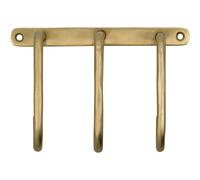 House Doctor - Welo Hook Rail 3 Knobs - Brushed Brass