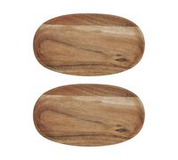 House Doctor Wood tray 12.5x22.5 cm 2-pack Nature