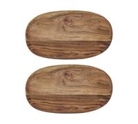 House Doctor Wood tray 19x33 cm 2-pack Nature