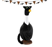 House Entrance Goose Outfits Halloween Black Cat Design Statue Costume