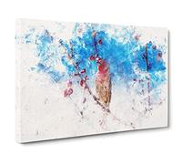 House Finch Bird Watercolour Canvas Print | Gallery Wrapped 30mm Frame Wall Art | 20x14 inches | Ready to Hang | Modern Animals Picture | Living Room Bedroom Lounge Office