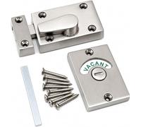 House Fittings UK Vacant Engaged Bathroom Door Lock, Bathroom Indicator Bolt Lock with Screws, Toilet Door Lock, Door Lock, Privacy Slide Latch for WC, Restroom, Changing Room, Office