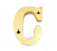 House Flat Letter C - Alphabet - 50mm (2") - Polished Brass