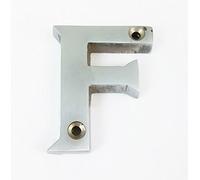 House Flat Letter F - Alphabet - 50mm (2") - Satin Chrome