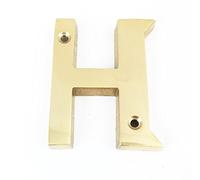 House Flat Letter H - Alphabet - 50mm (2") - Polished Brass