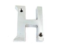 House Flat Letter H - Alphabet - 50mm (2") - Polished Chrome