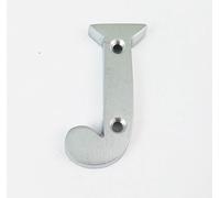 House Flat Letter H - Alphabet - 50mm (2") - Satin Chrome