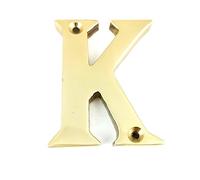 House Flat Letter K - Alphabet - 50mm (2") - Polished Brass