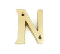 House Flat Letter N - Alphabet - 50mm (2") - Polished Brass