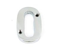 House Flat Letter O - Alphabet - 50mm (2") - Polished Chrome